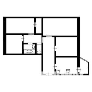 4-к квартира, вторичка, 88м2, 2/5 этаж