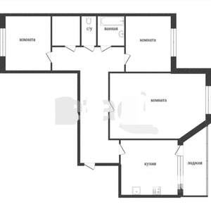 3-к квартира, вторичка, 68м2, 9/9 этаж