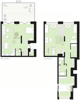 4-к квартира, сданный дом, 207м2, 1/17 этаж