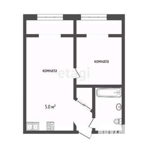 1-к квартира, вторичка, 31м2, 2/8 этаж
