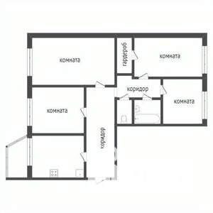 4-к квартира, вторичка, 89м2, 2/5 этаж