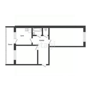2-к квартира, вторичка, 56м2, 4/10 этаж