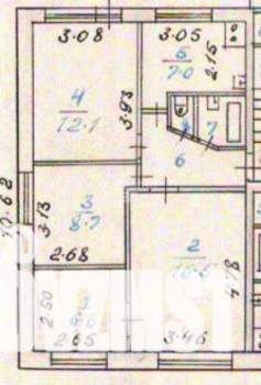 4-к квартира, вторичка, 59м2, 1/5 этаж