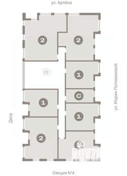 2-к квартира, вторичка, 71м2, 13/17 этаж