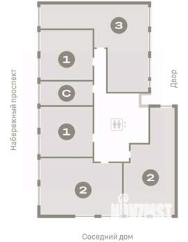 3-к квартира, вторичка, 88м2, 2/7 этаж