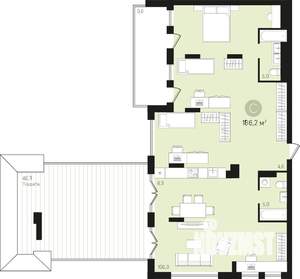 2-к квартира, сданный дом, 186м2, 4/9 этаж