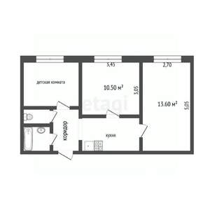 2-к квартира, вторичка, 44м2, 3/9 этаж