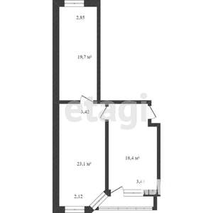 2-к квартира, вторичка, 60м2, 7/10 этаж