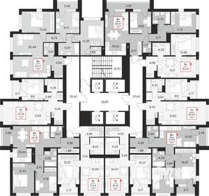 1-к квартира, вторичка, 43м2, 17/21 этаж