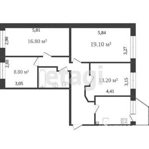 4-к квартира, вторичка, 85м2, 5/5 этаж