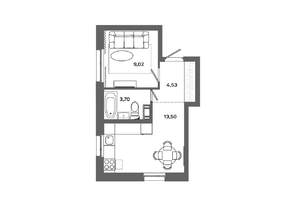 1-к квартира, вторичка, 31м2, 1/19 этаж