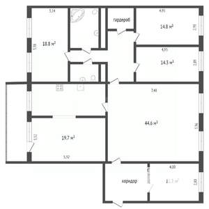 4-к квартира, вторичка, 175м2, 5/5 этаж