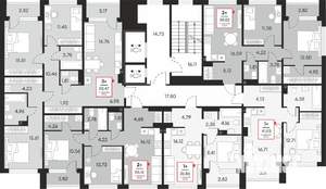 1-к квартира, вторичка, 42м2, 4/21 этаж
