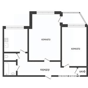 2-к квартира, вторичка, 60м2, 5/5 этаж