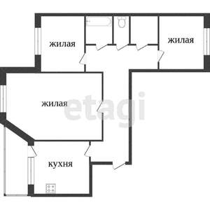 3-к квартира, вторичка, 70м2, 7/9 этаж
