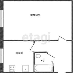 1-к квартира, вторичка, 29м2, 1/5 этаж