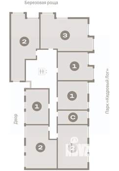 2-к квартира, вторичка, 65м2, 8/9 этаж