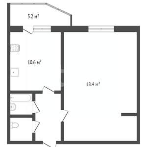 1-к квартира, вторичка, 37м2, 7/17 этаж