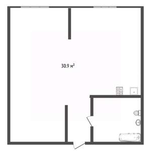 Студия квартира, вторичка, 31м2, 2/8 этаж