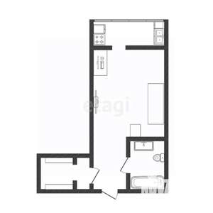 Студия квартира, вторичка, 28м2, 15/17 этаж