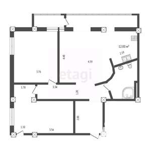3-к квартира, вторичка, 100м2, 13/14 этаж