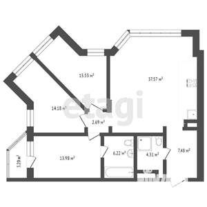 3-к квартира, вторичка, 100м2, 10/23 этаж