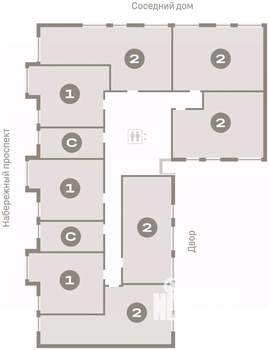 2-к квартира, вторичка, 67м2, 6/9 этаж