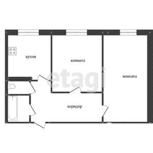 2-к квартира, вторичка, 45м2, 9/9 этаж