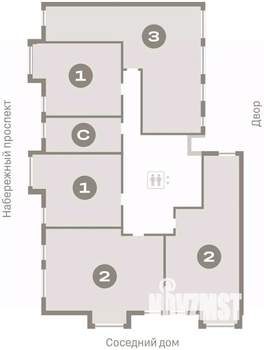 1-к квартира, вторичка, 49м2, 6/7 этаж