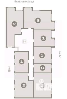 2-к квартира, вторичка, 74м2, 5/9 этаж