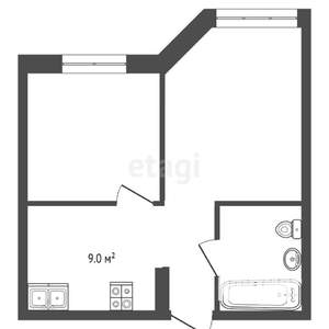2-к квартира, вторичка, 48м2, 8/17 этаж