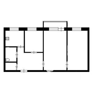3-к квартира, вторичка, 62м2, 4/6 этаж