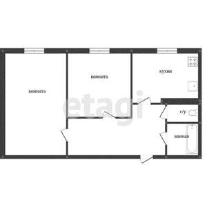 2-к квартира, вторичка, 46м2, 8/9 этаж