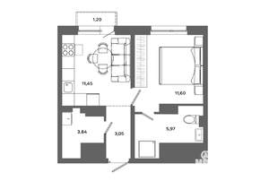 1-к квартира, вторичка, 36м2, 5/19 этаж