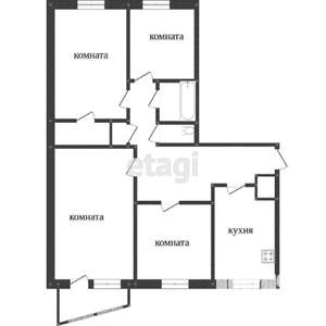 3-к квартира, вторичка, 87м2, 5/5 этаж