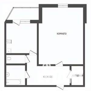 1-к квартира, вторичка, 43м2, 1/9 этаж