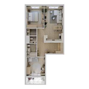 2-к квартира, вторичка, 68м2, 3/9 этаж