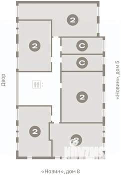 2-к квартира, вторичка, 80м2, 4/8 этаж