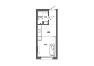 Студия квартира, вторичка, 19м2, 14/19 этаж