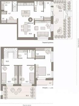 3-к квартира, сданный дом, 165м2, 1/17 этаж