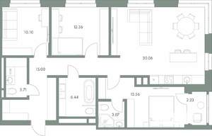 3-к квартира, вторичка, 97м2, 8/9 этаж
