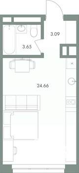 Студия квартира, вторичка, 31м2, 4/9 этаж