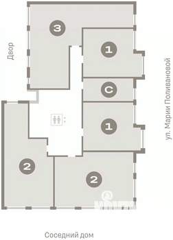 3-к квартира, вторичка, 94м2, 4/9 этаж