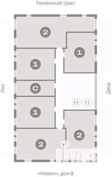 1-к квартира, вторичка, 50м2, 12/17 этаж