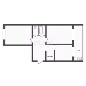 2-к квартира, вторичка, 47м2, 1/5 этаж