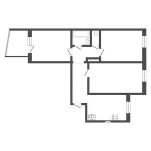 3-к квартира, вторичка, 68м2, 3/5 этаж
