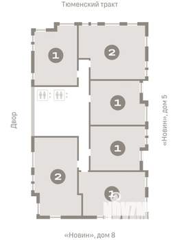 1-к квартира, вторичка, 61м2, 11/17 этаж