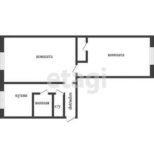 2-к квартира, вторичка, 45м2, 2/5 этаж