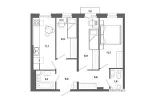 3-к квартира, вторичка, 57м2, 14/19 этаж