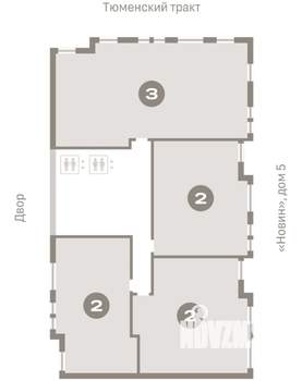 2-к квартира, вторичка, 73м2, 9/17 этаж